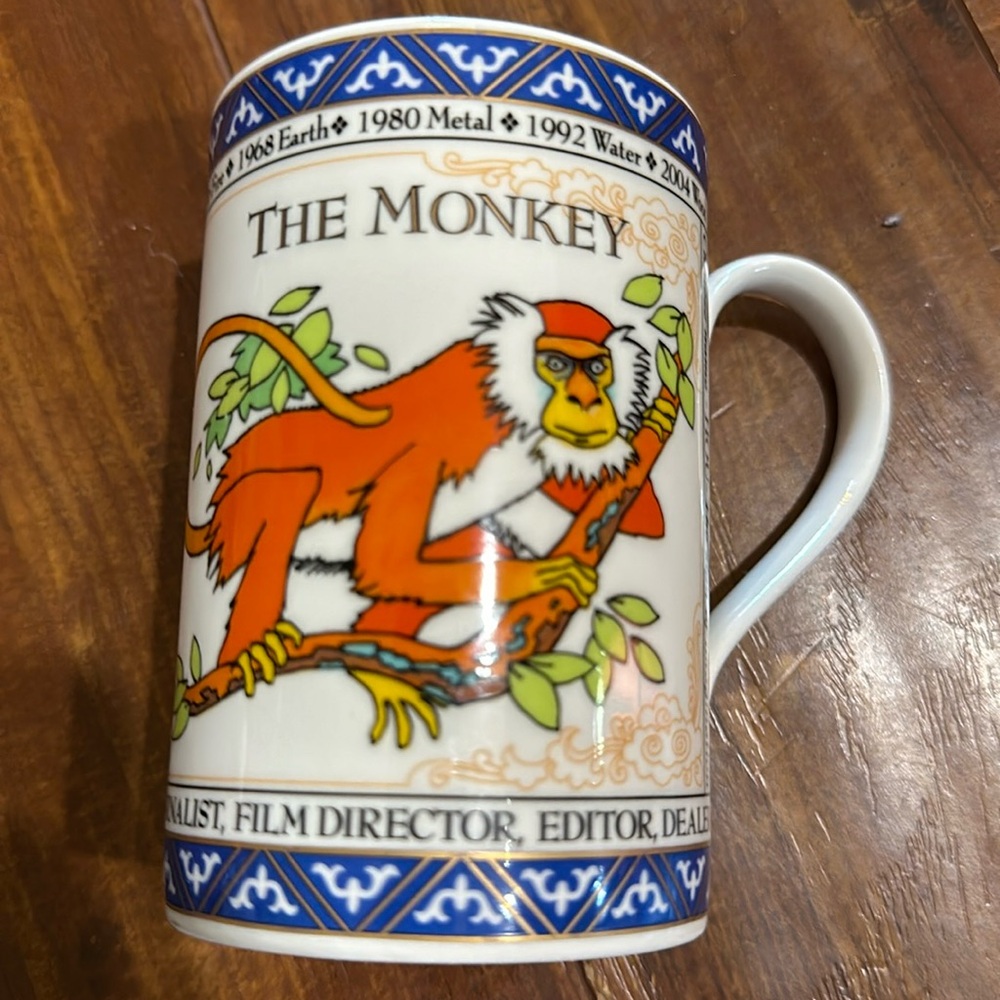 Dunoon Scotland Monkey Chinese Zodiac Stoneware Mug